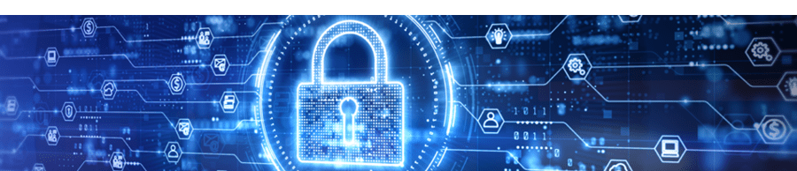 Header - Blue digital illustration of a lock
